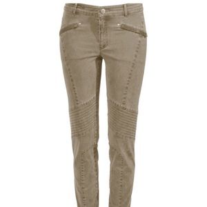 Size 6 Tan Motorcycle Pants Skinny Jeans